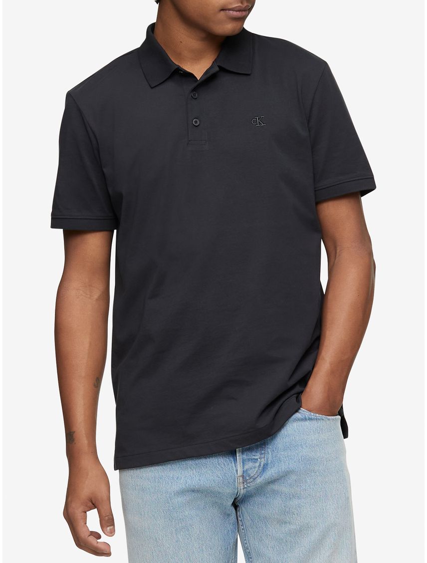 POLO M/C  SS SMOOTH CTTN SOLID CK