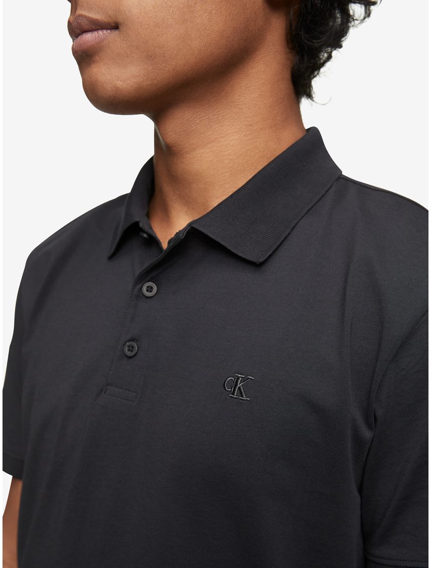POLO M/C  SS SMOOTH CTTN SOLID CK