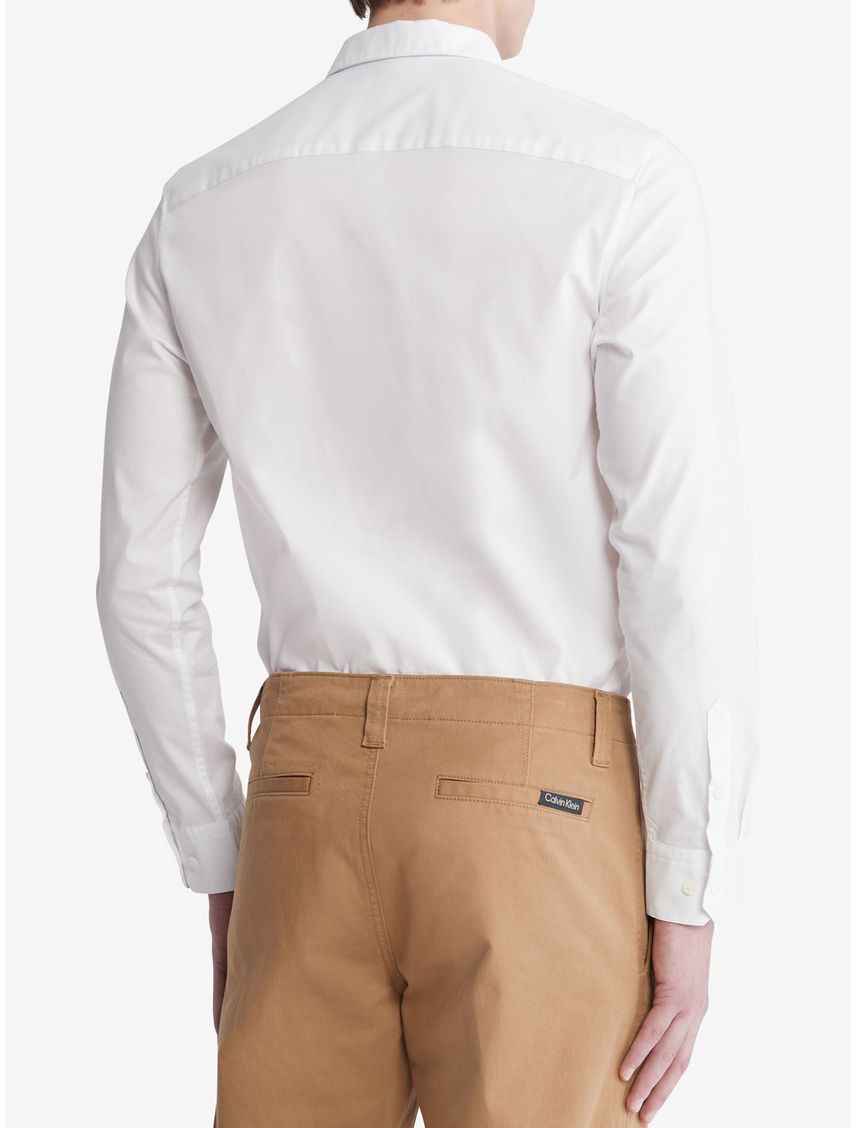 LS SOLID STRETCH SLIM SHIRT CK