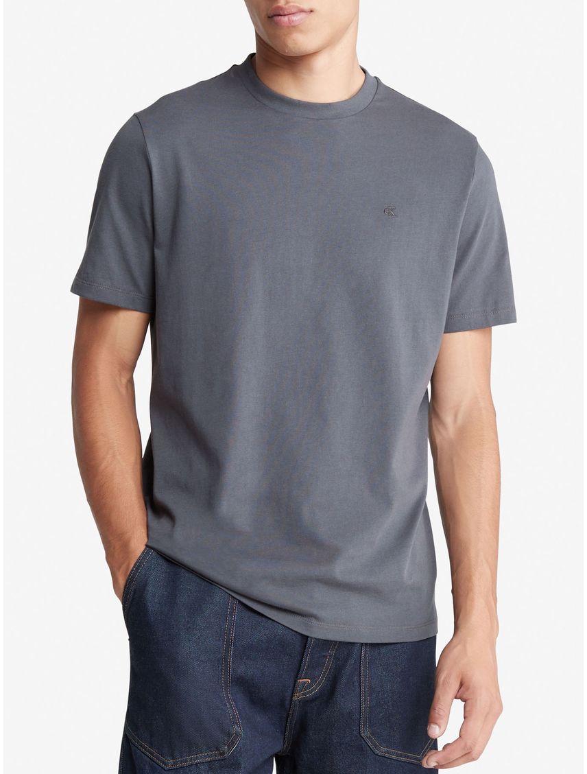 SS SMOOTH CTTN SOLID CREWNK TE CK