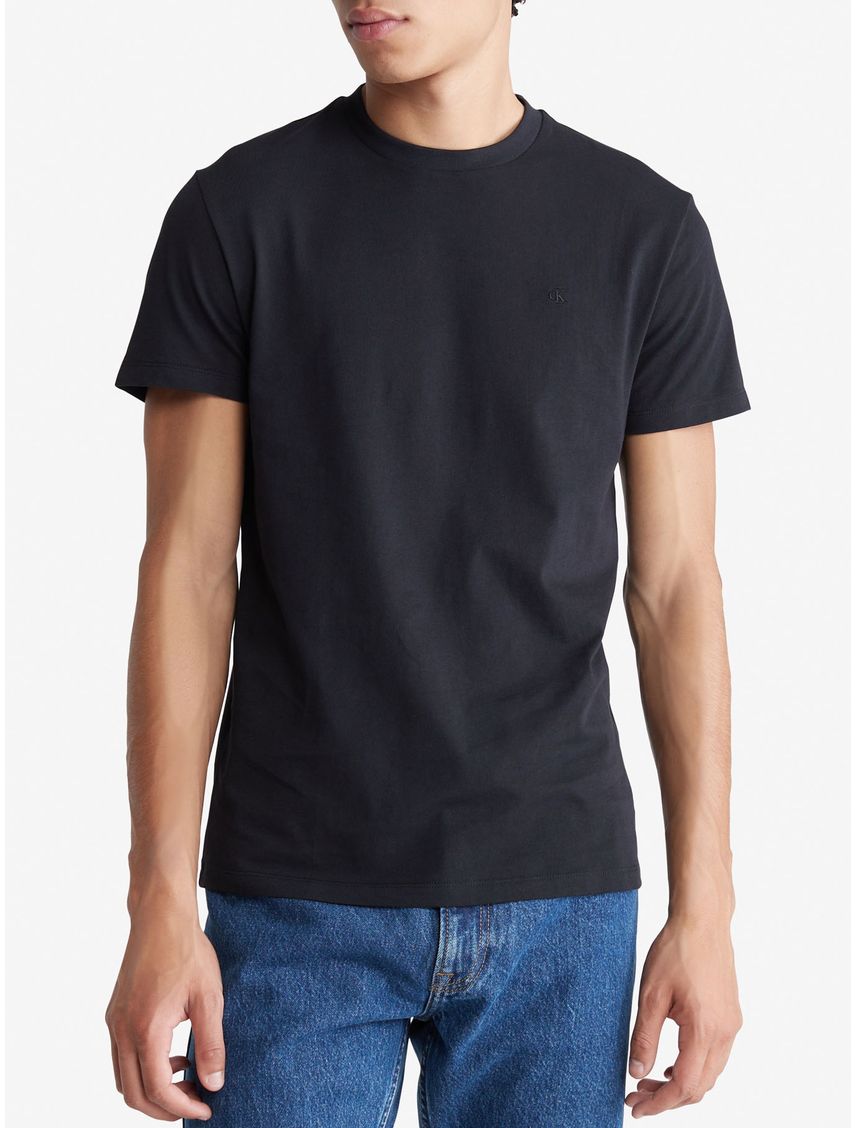 SS SMOOTH CTTN SLIM SOLID CREW CK