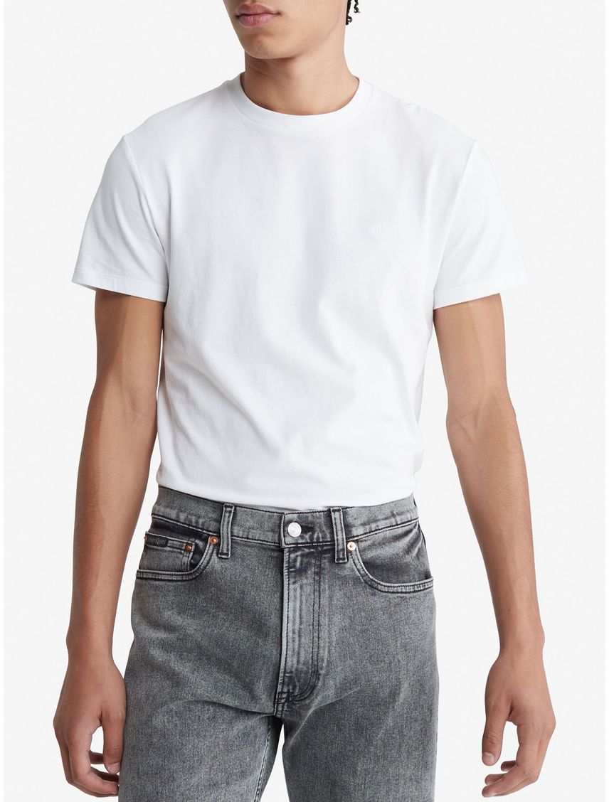 SS SMOOTH CTTN SLIM SOLID CREW CK