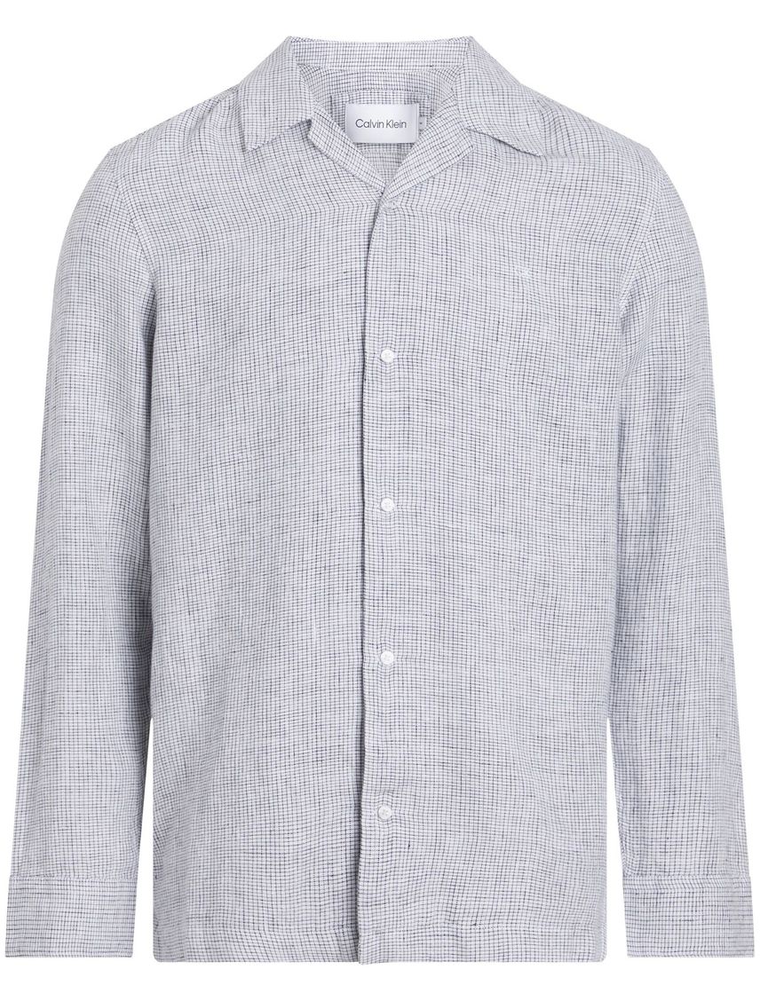 CAMISA MODERN LINEN CHECK SHIRT CK