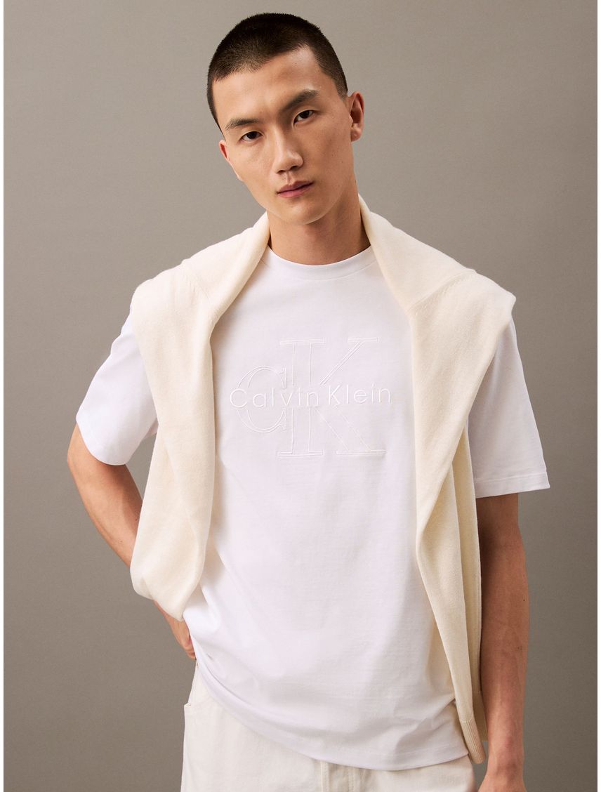 CAMISETA SS TONAL EMB LOGO CRWNK CK