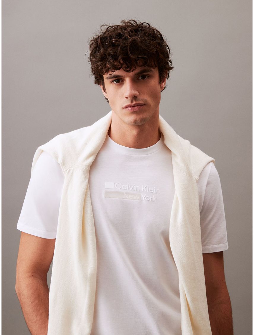 CAMISETA SS LINEAR OVERLAY LOGO CREWNK CK