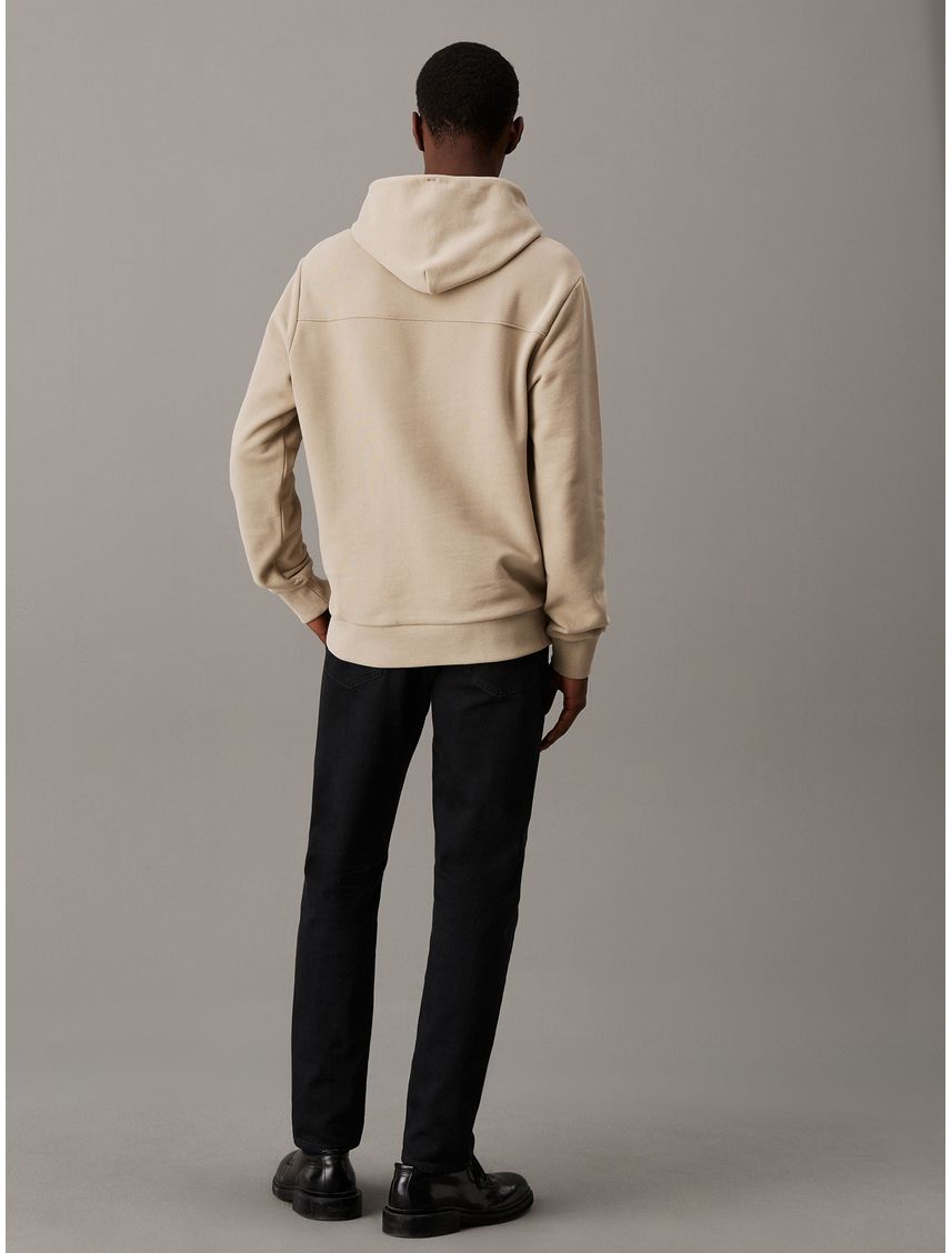 SWEATSHIRT EMBROIDERED LOGO PEACHED HOODI CK