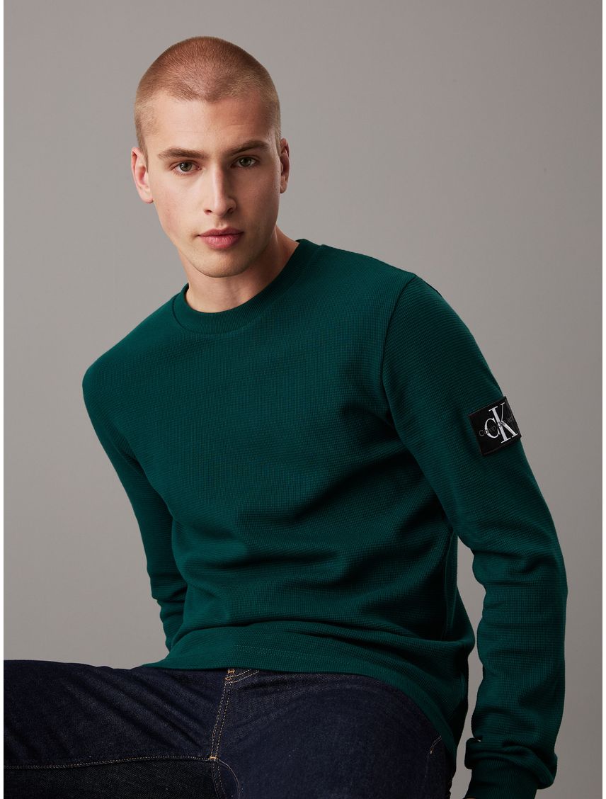CAMISETA BADGE WAFFLE LS TEE CK