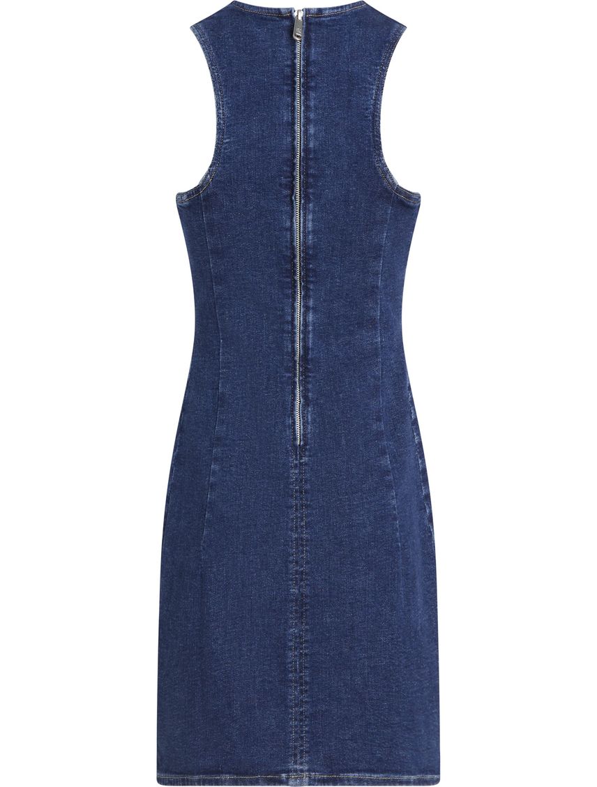 VESTIDO MINI COLUMN DENIM DRESS CK