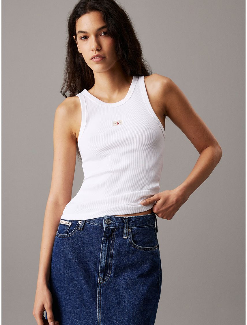 CAMISETA WOVEN LABEL RIB TANK TOP CK