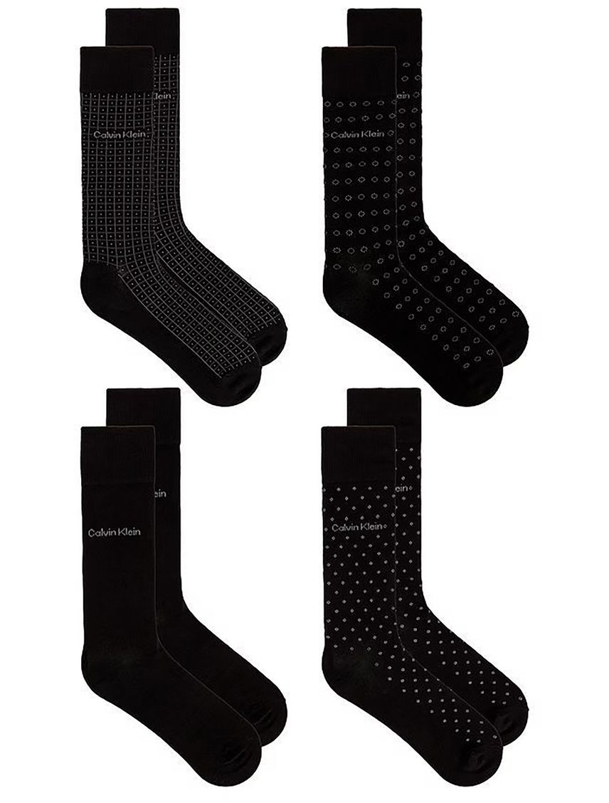 MEDIAS MEN'S 4PK RAYON FLATKNIT DRESS CK