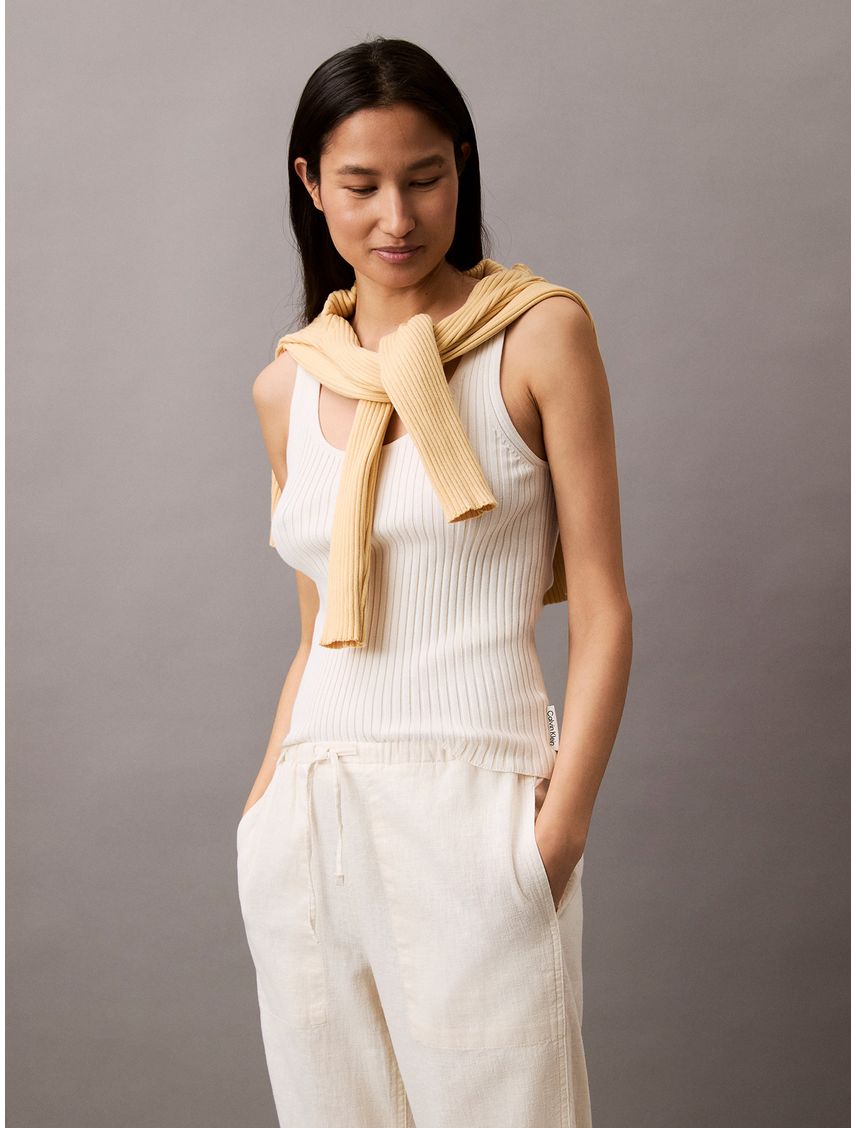 PANTALON COTTON LINEN PULL ON PANT CK