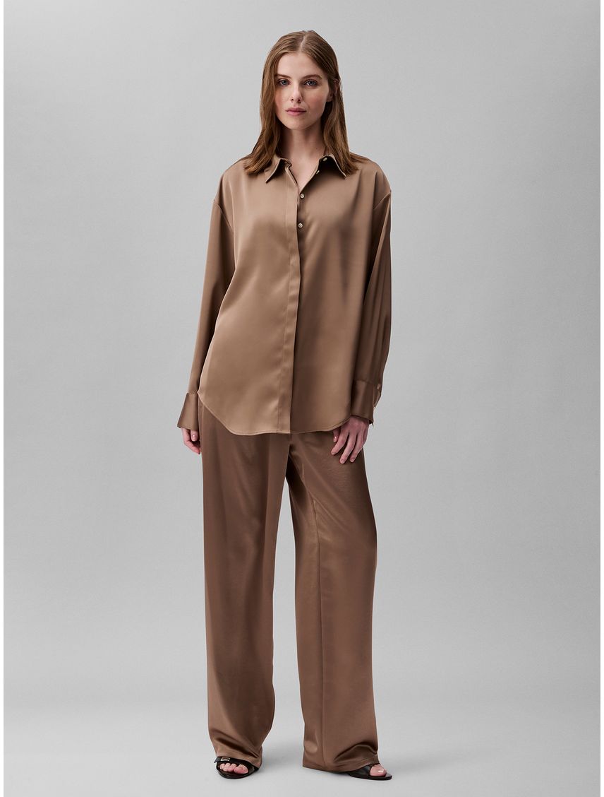 BLUSA MATTE SHINE SATIN BUTTONDOWN S CK