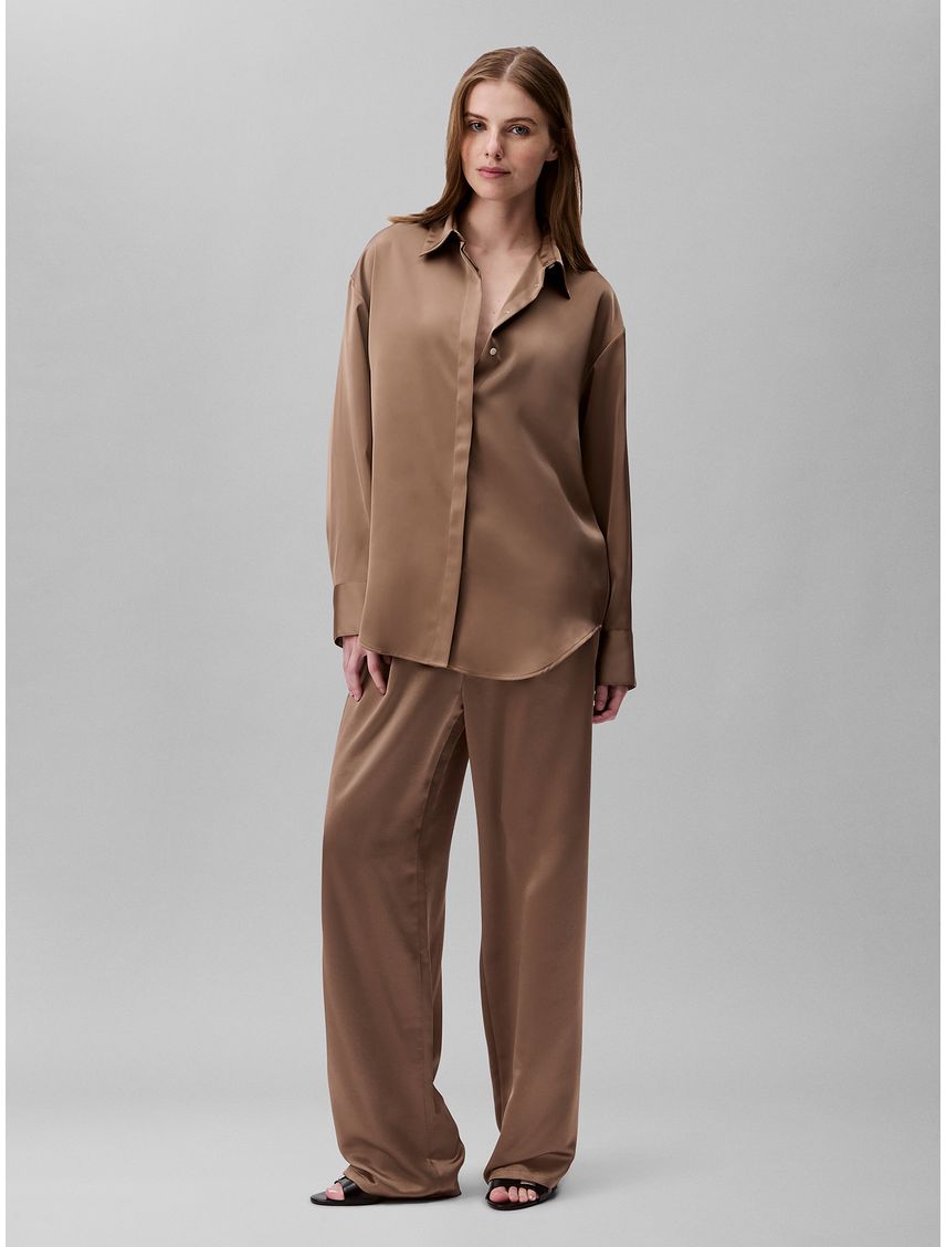 PANTALON SATIN WIDE LEG PANTS CK