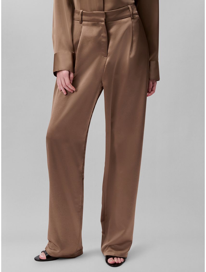 PANTALON SATIN WIDE LEG PANTS CK