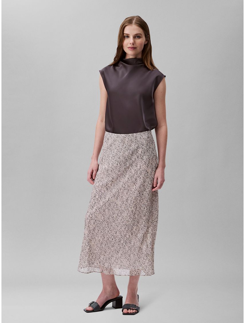 FALDA  PRINTED ABSTRACT GEORGETTE MID CK