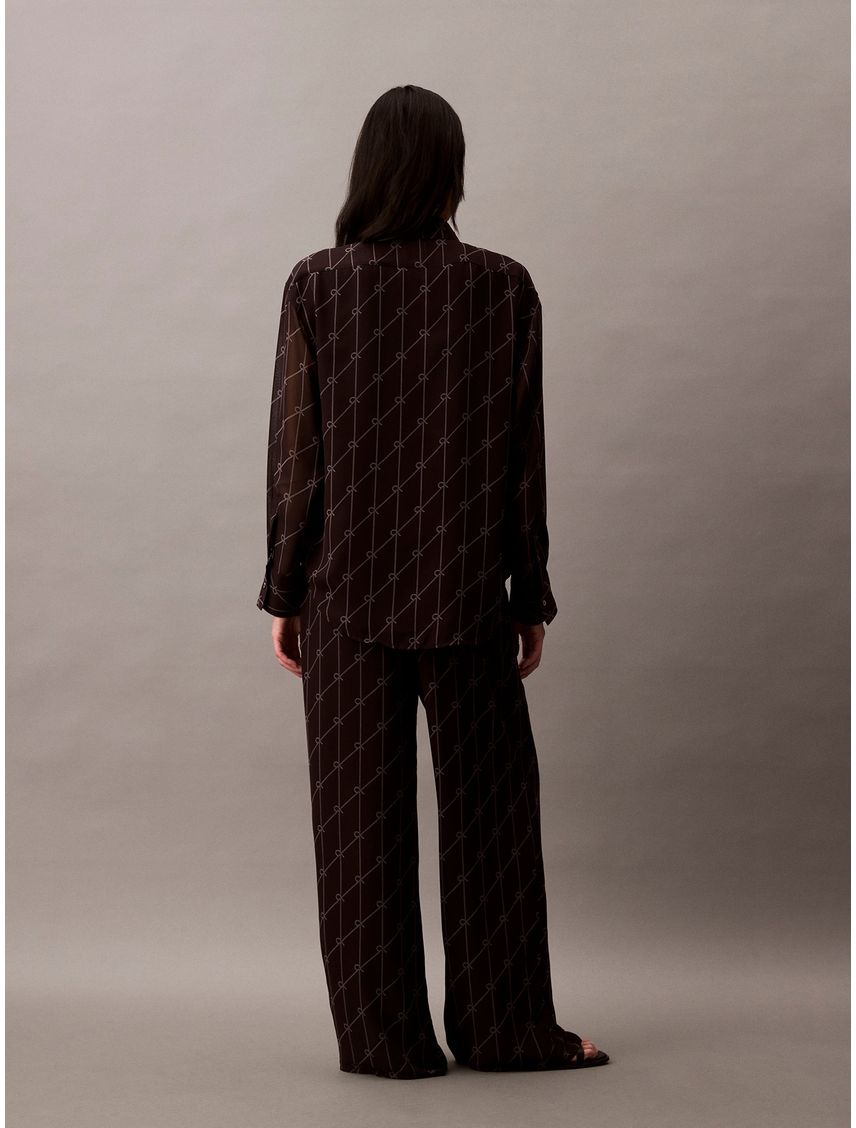 PANTALON PRINTED PULL ON WIDE LEG PANT CK