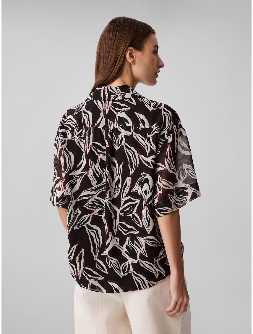 BLUSA CHIFFON FAUX WRAP SS TOP CK