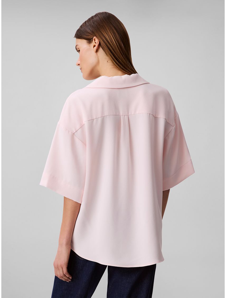 BLUSA CREPE FAUX WRAP SS TOP CK