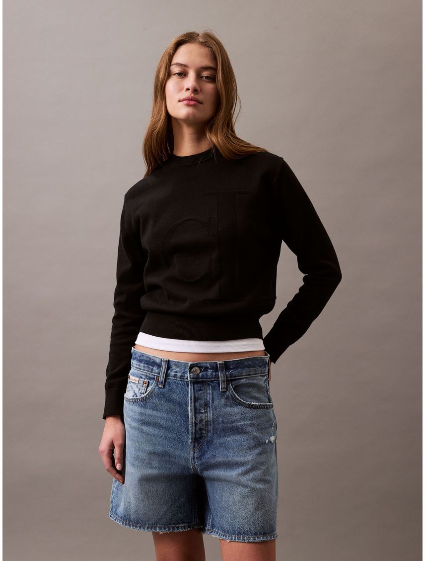 SWEATER SMOOTH COTTON LS CREW CK