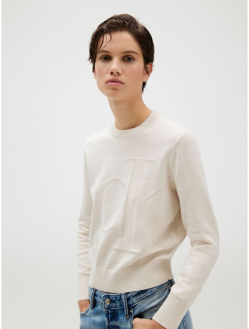 SWEATER SMOOTH COTTON LS CREW CK