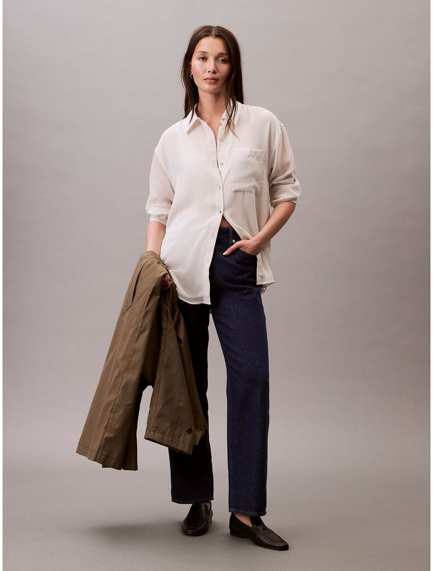 BLUSA KNIT CREPE TUNIC CK