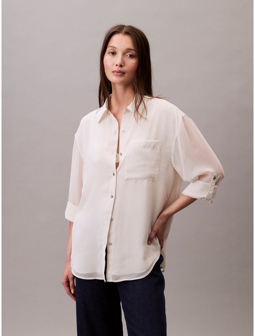 BLUSA KNIT CREPE TUNIC CK