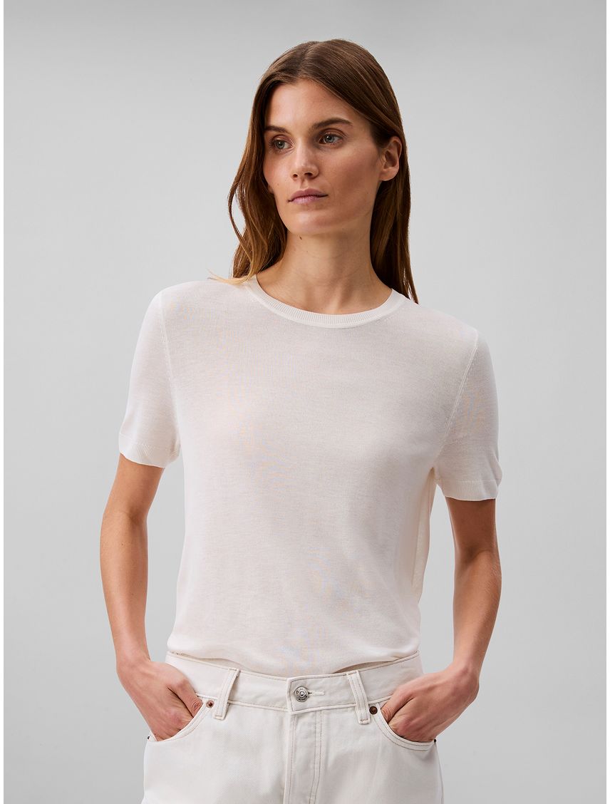 SWEATER FINE GAUGE VISCOSE SS SWEATER CK