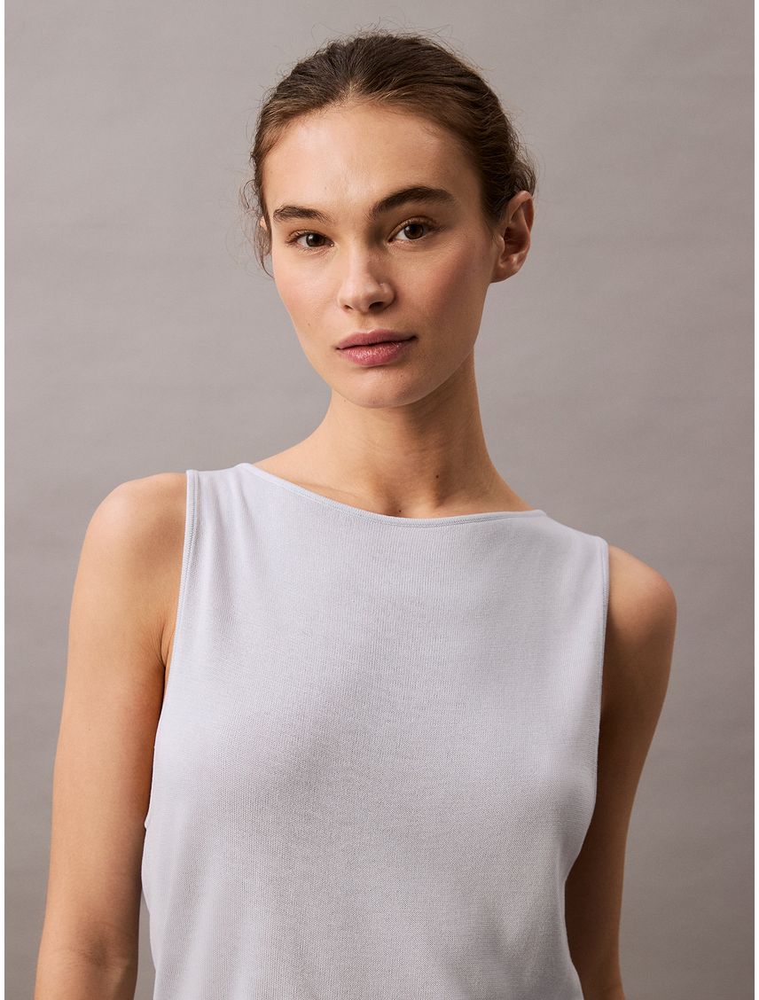 SWEATER FINE GAUGE VISCOSE TANK CK