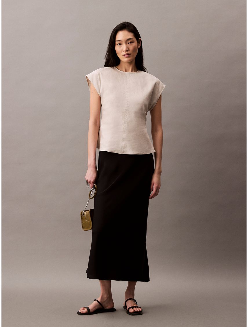 BLUSA STRETCH LINEN TOP CK
