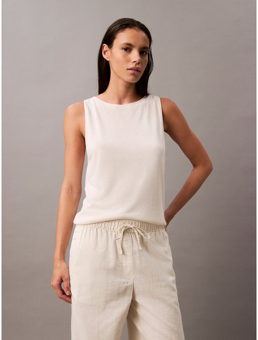 SWEATER FINE GAUGE VISCOSE TANK CK