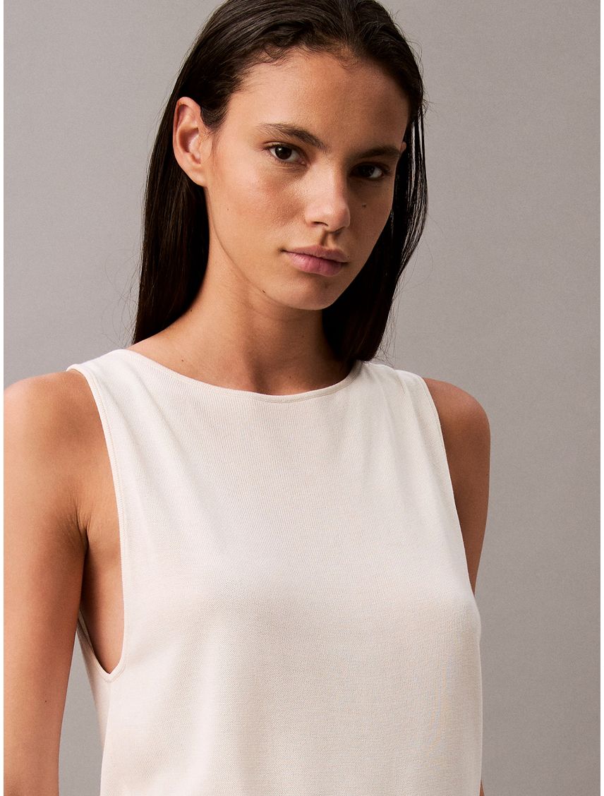 SWEATER FINE GAUGE VISCOSE TANK CK
