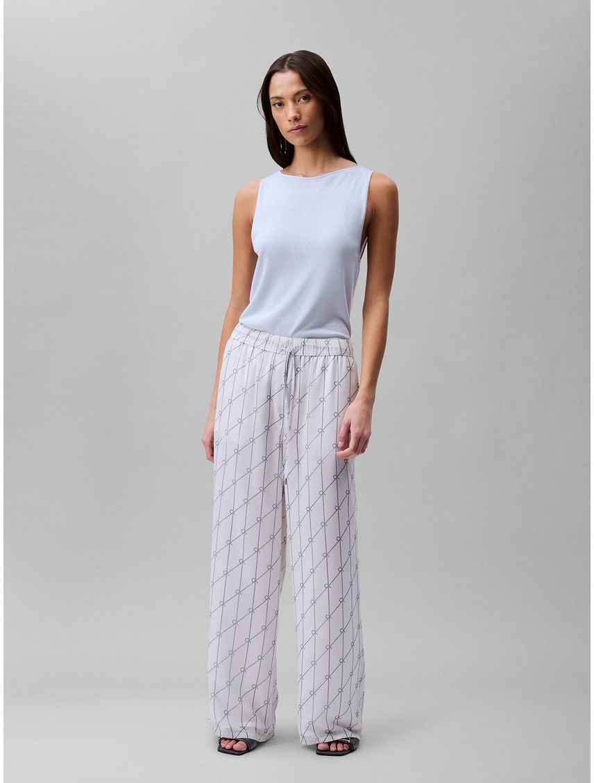 PANTALON PRINTED PULLON WIDE LEG PANT CK