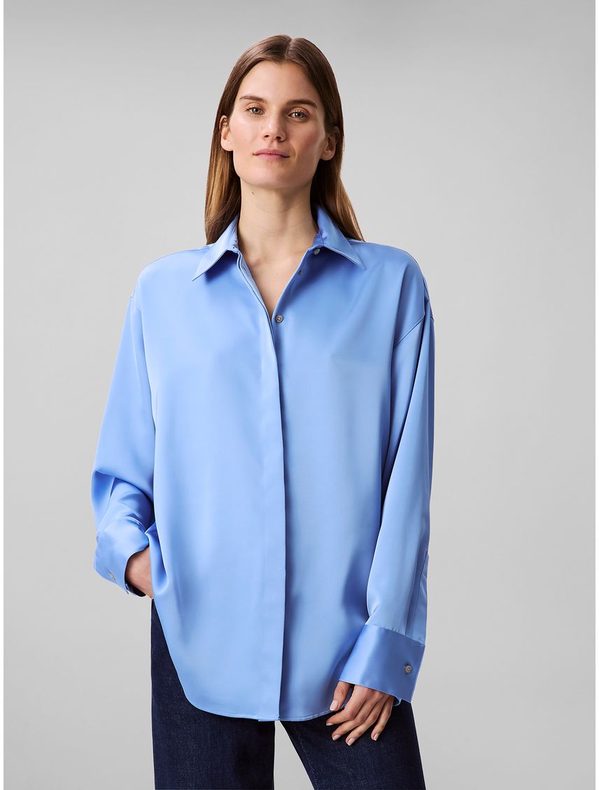 BLUSA MATTE SHINE SATIN BUTTONDOWN S CK