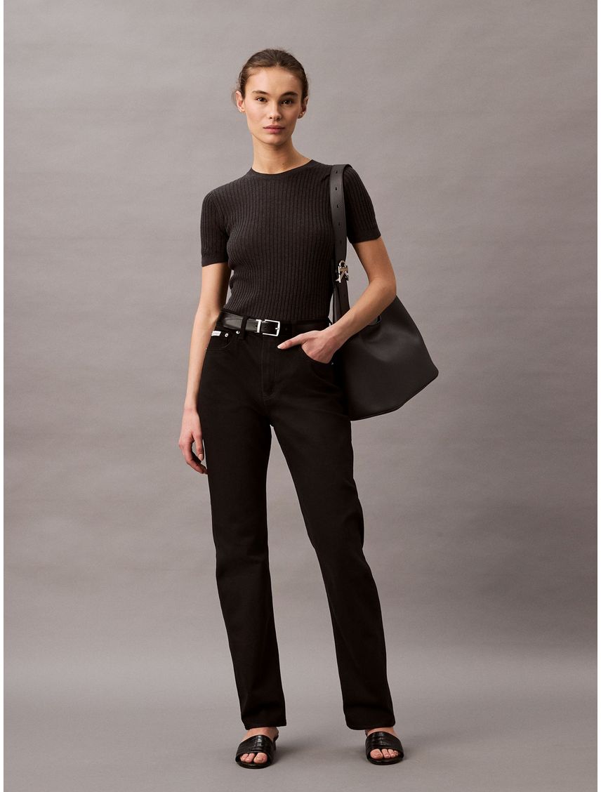 JEAN HIGH RISE STRAIGHT INK CK