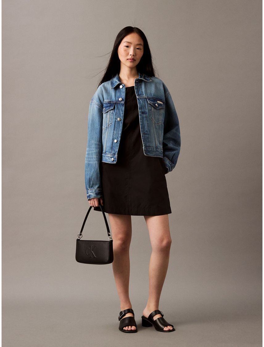 VESTIDO A- POPLIN SLEEVELESS MINI DRES CK