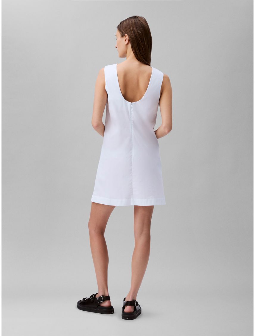 VESTIDO A- POPLIN SLEEVELESS MINI DRES CK