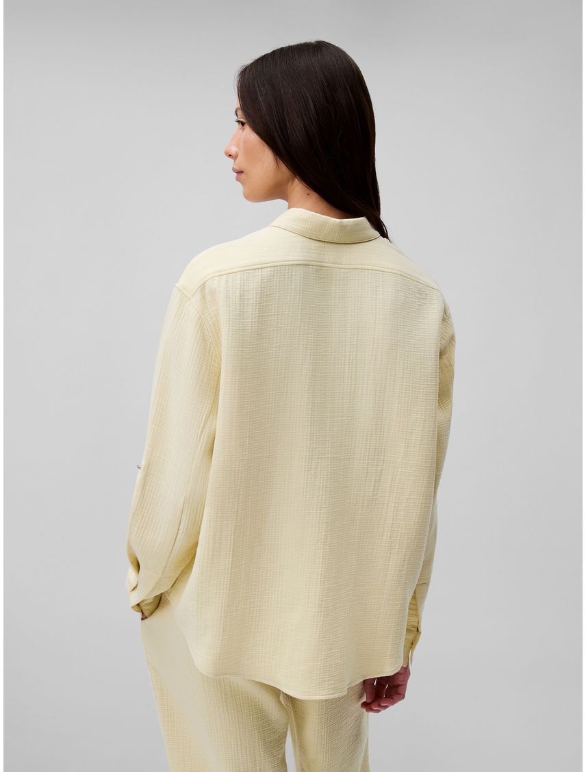 BLUSA DOUBLE GAUZE ROLL TAB TOP CK