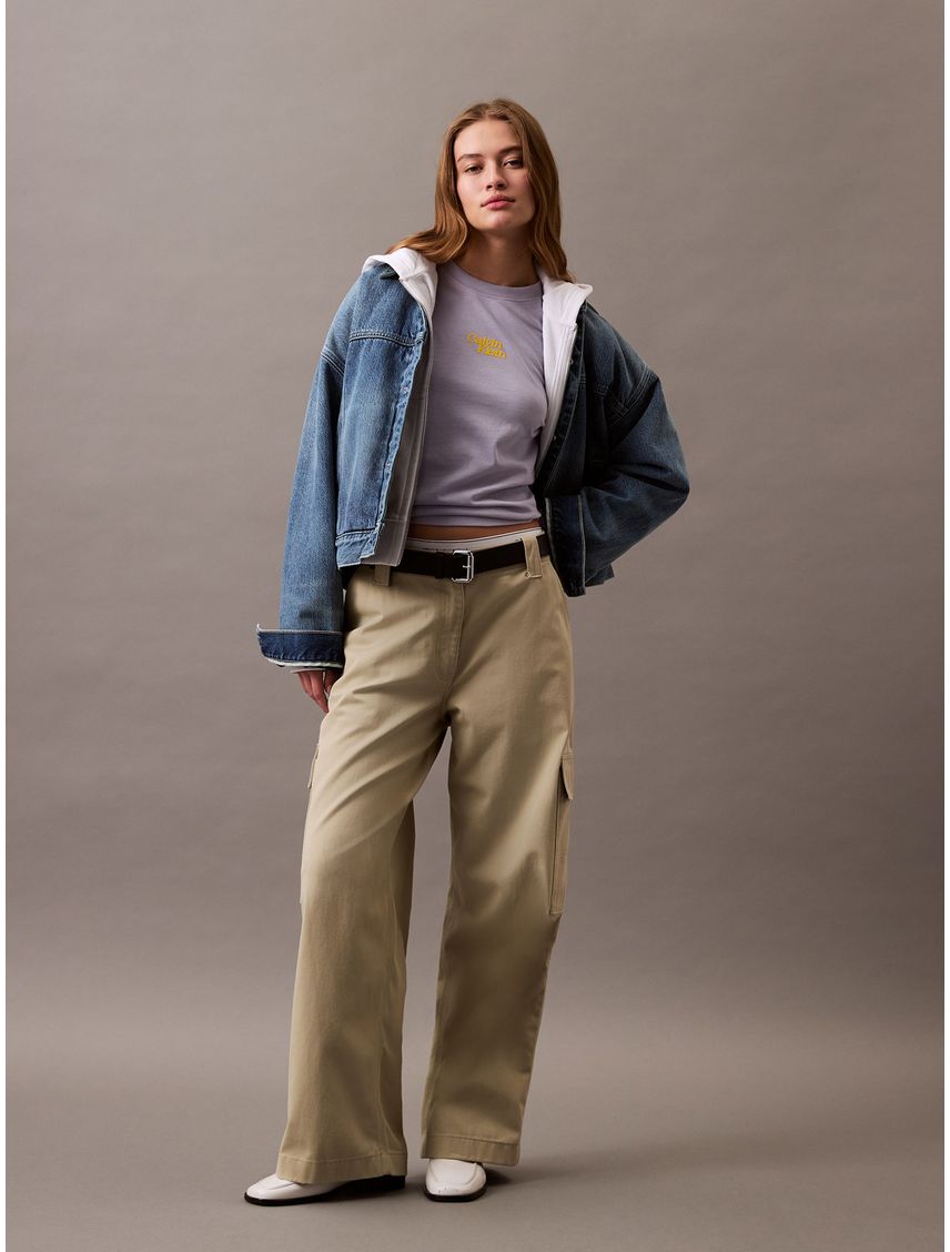 CAMISETA SS FLOCKED LOGO CREWNECK TEE CK