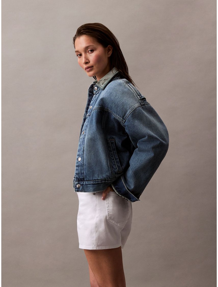 SHORT HI RISE MIDI SHORT OPTIC WHITE CK