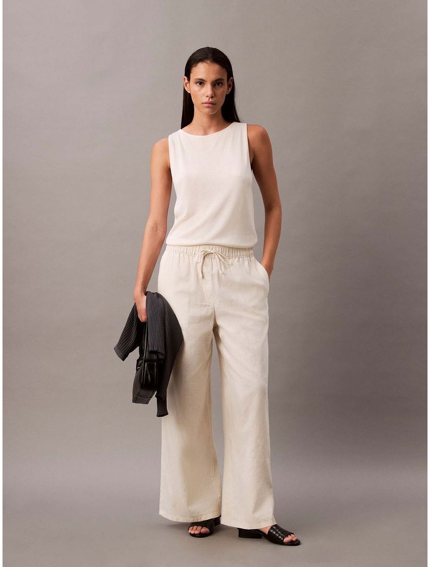 PANTALON LINEN PULL ON PANT CK
