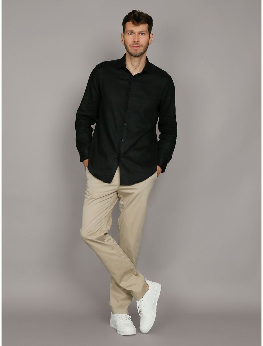 CAMISA VESTIR SLIM COTTON UNTUCKED CK