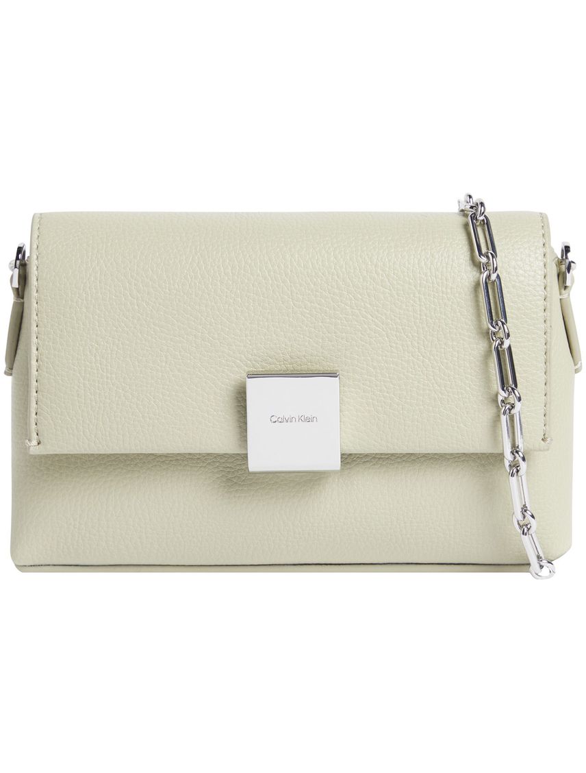 CARTERA CK PLAQUE SM CROSSBODY W/CHAIN