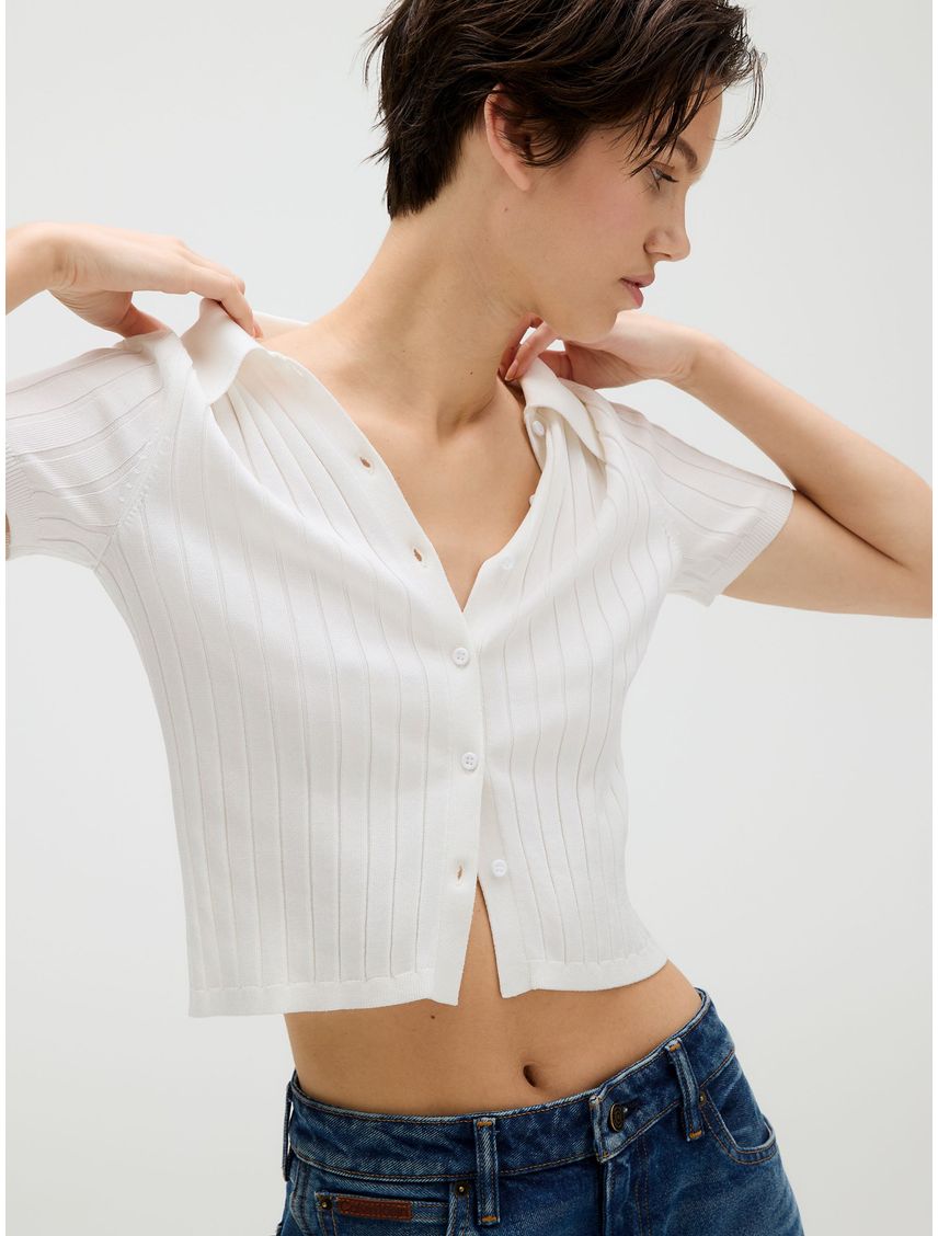 POLO A- SILKY CROPPED BABY POLO SHI CK