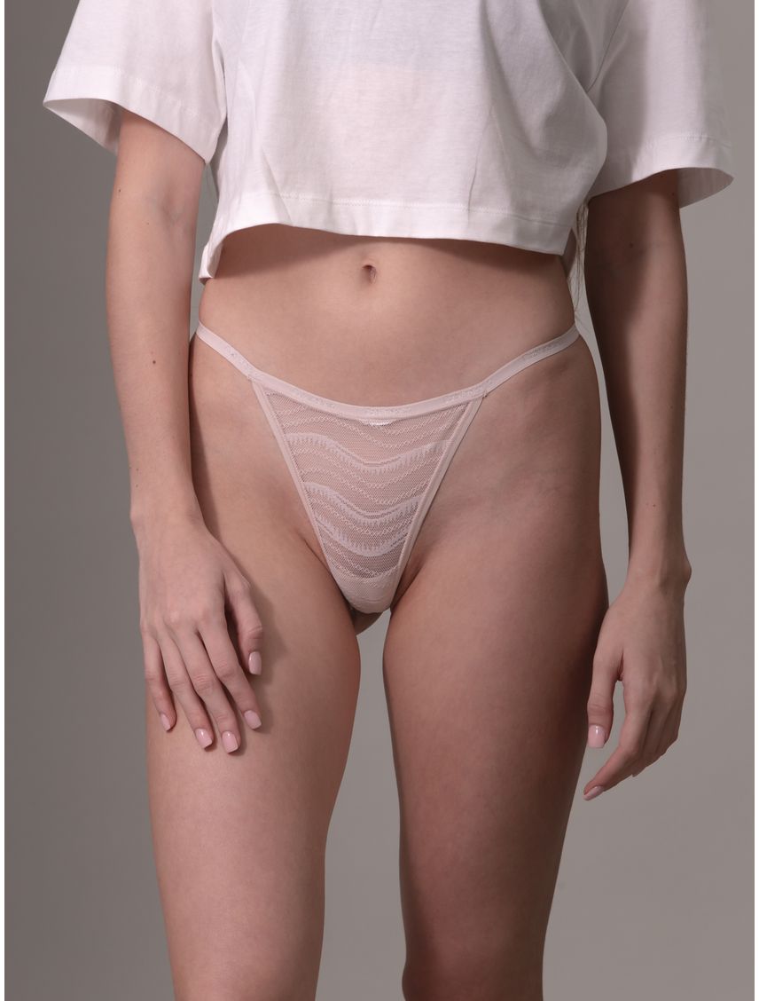 PANTY TABLE ALLOVER LACE - STRING THONG CK