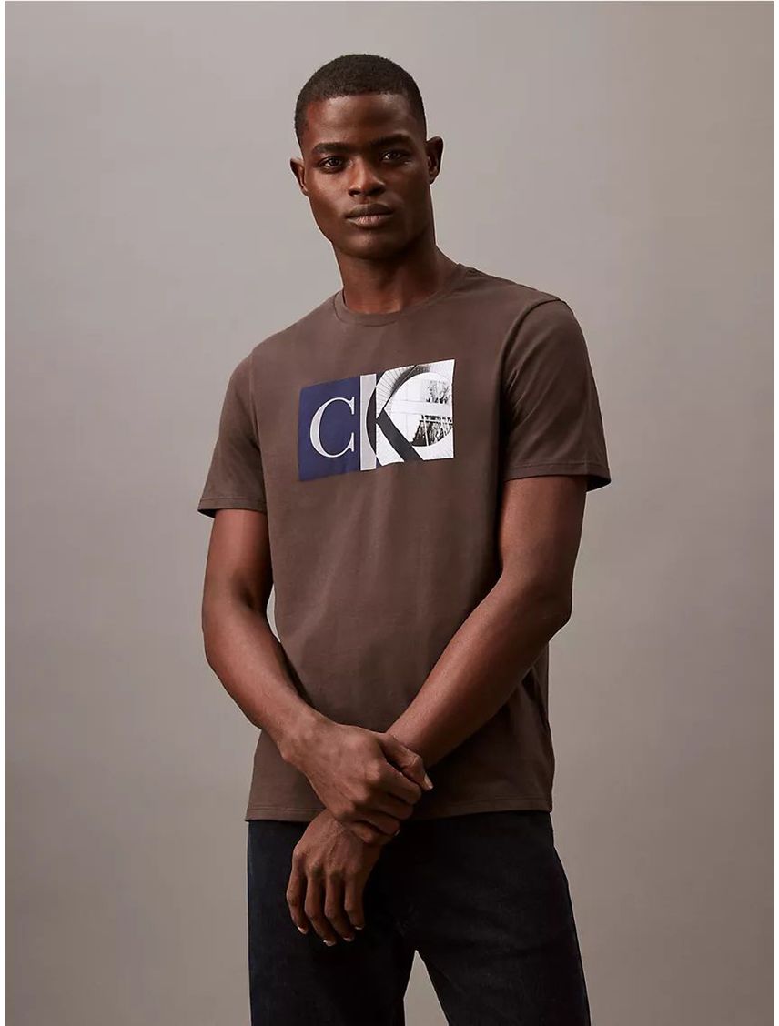 CAMISETA SS CK LOGO WINDOW CREWNK TEE CK