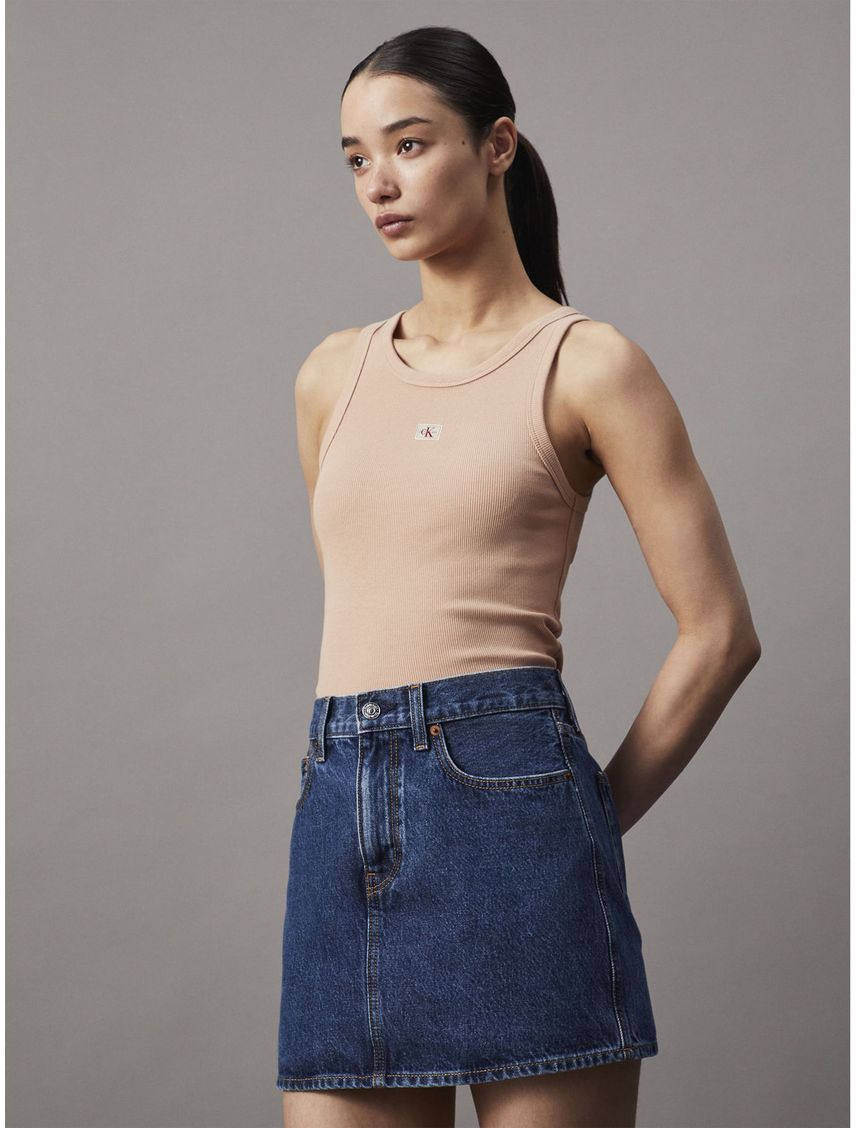 CAMISETA WOVEN LABEL RIB TANK TOP CK