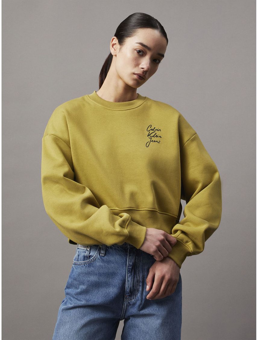SWEATSHIRT SCRIPT INSTITUTIONAL CREWNECK CK