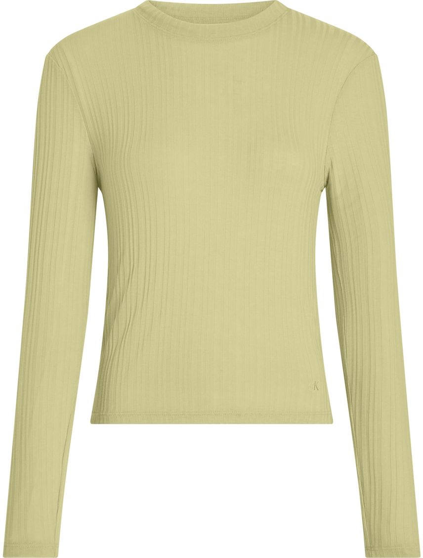 CAMISETA SEMI SHEER RIB LS SLIM TOP CK