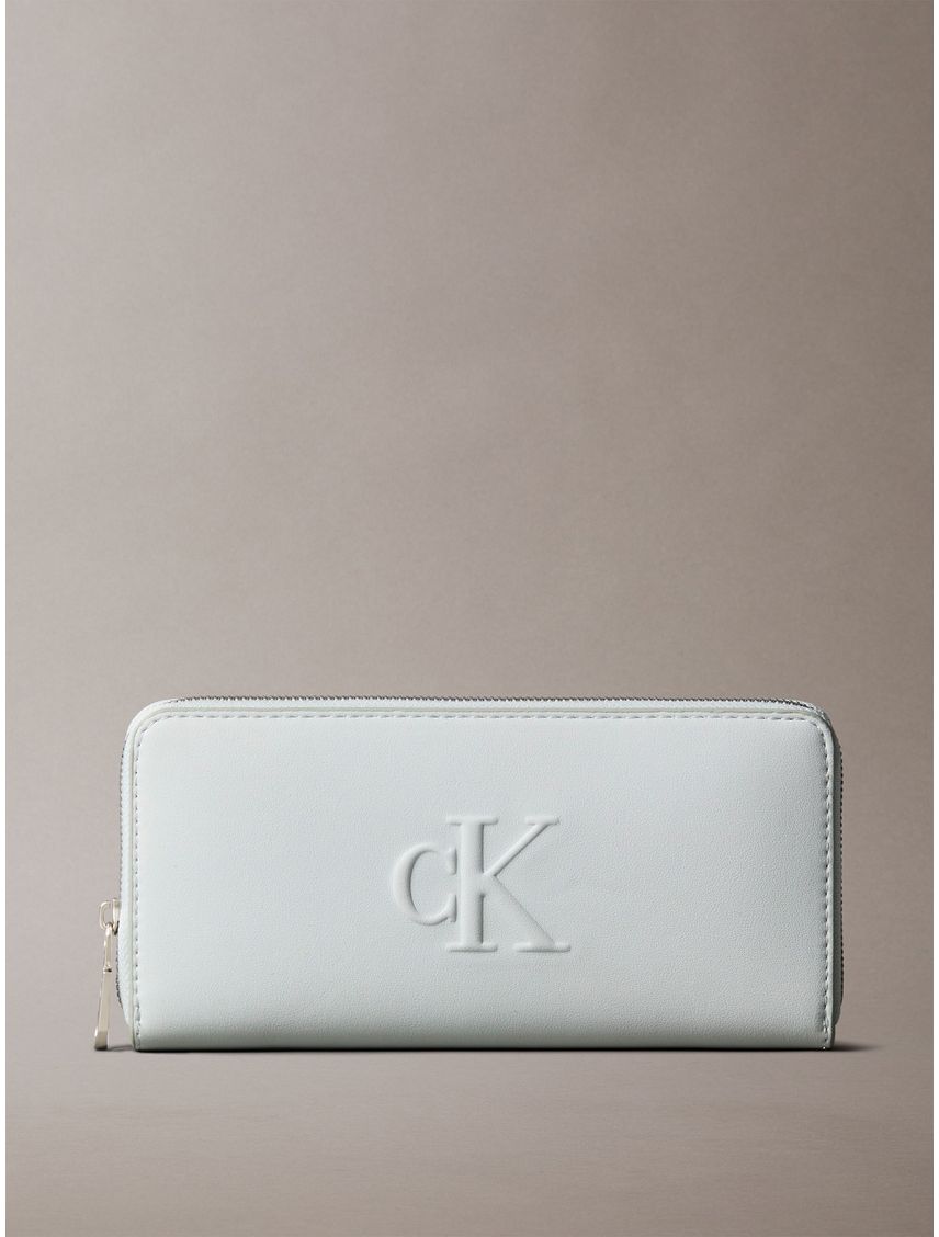 BILLETERA SCULPTED ZIP AROUND CK