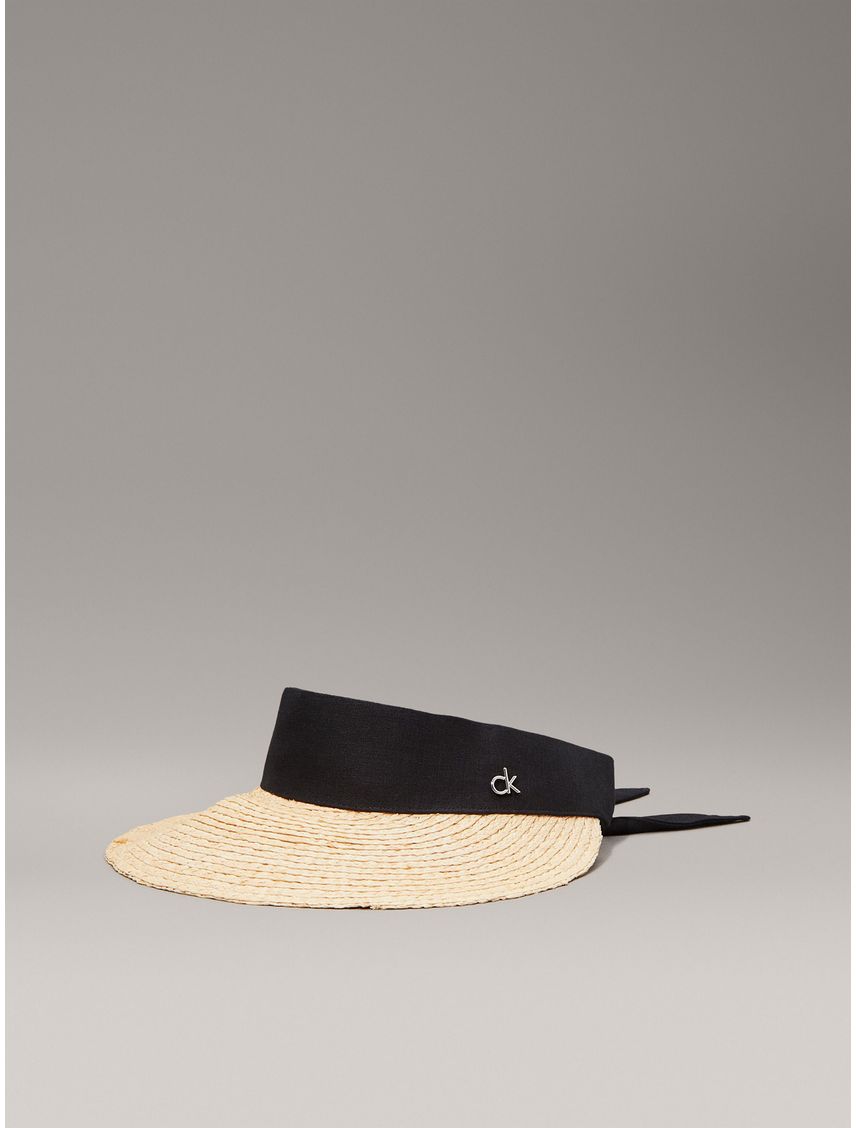 GORRO CK LINEN HEADBAND STRAW VISOR CK